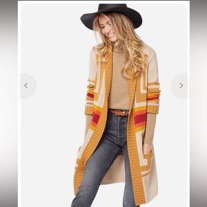 Pendleton Harding Open Cardigan — Tan